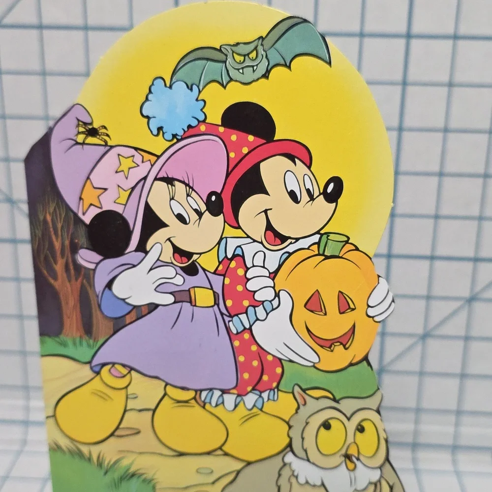 Halloween Mickey Minnie Mouse Die Cut Honeycomb Decoration Walt Disney Co Vintag